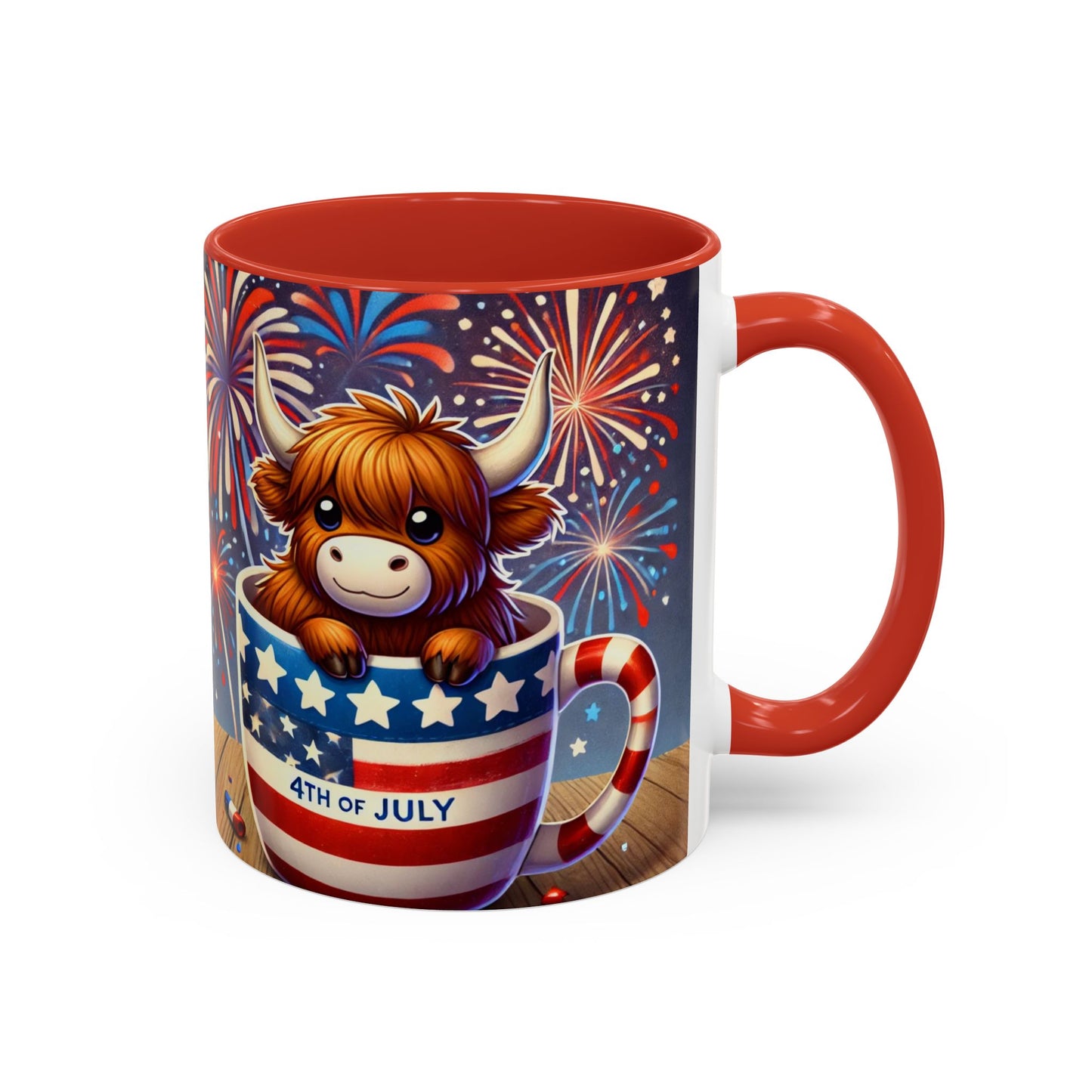 Cute 4th Of July Highland Cow