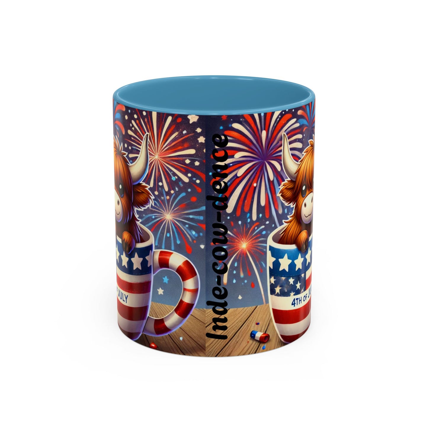 Cute 4th Of July Highland Cow