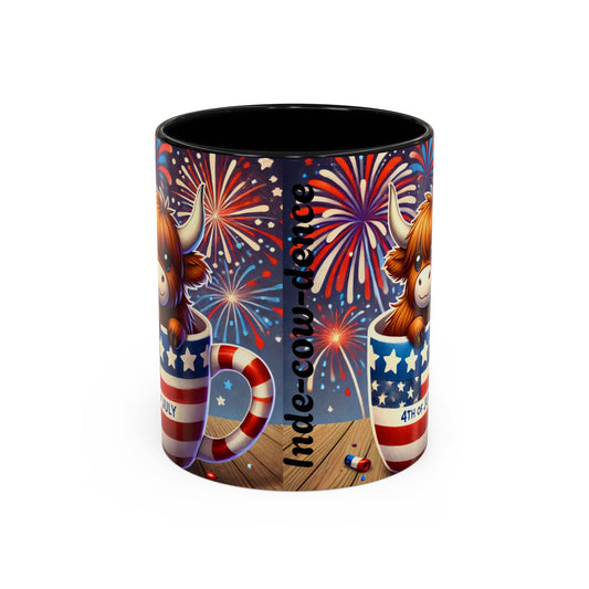 Cute 4th Of July Highland Cow