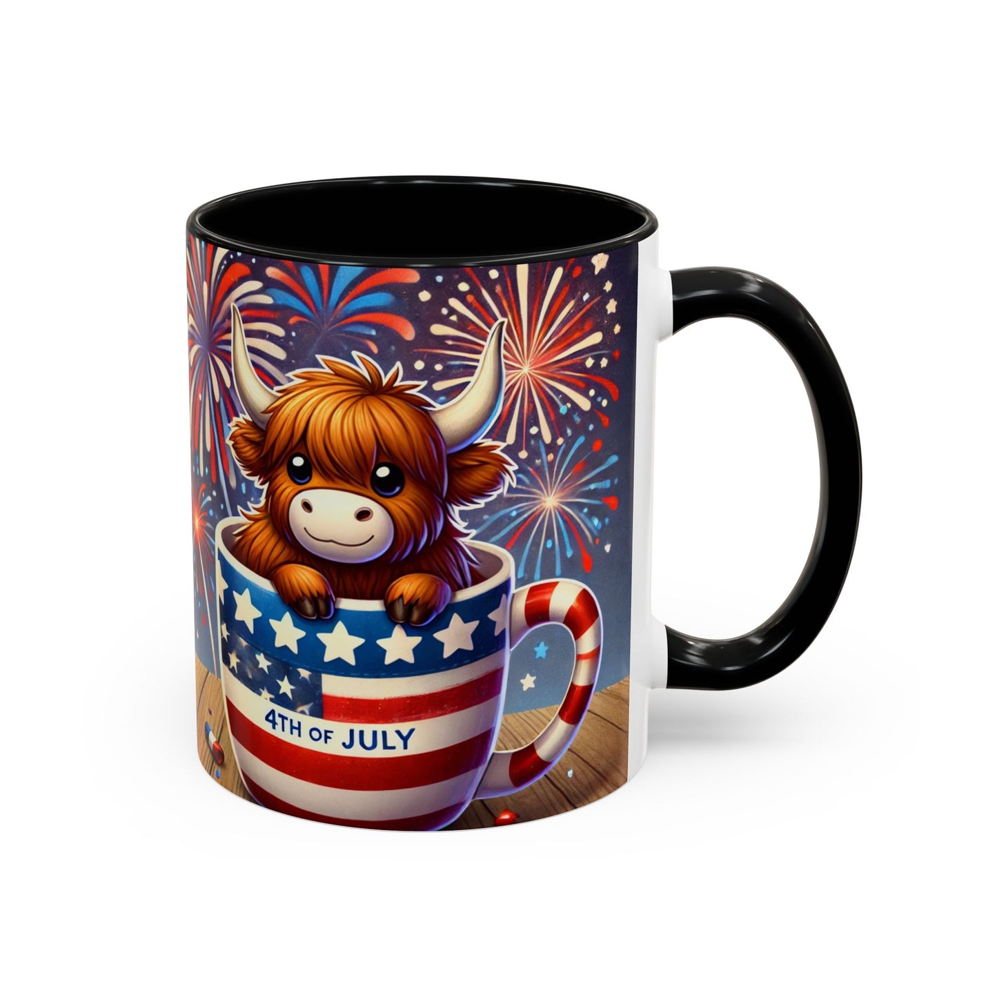 Cute 4th Of July Highland Cow