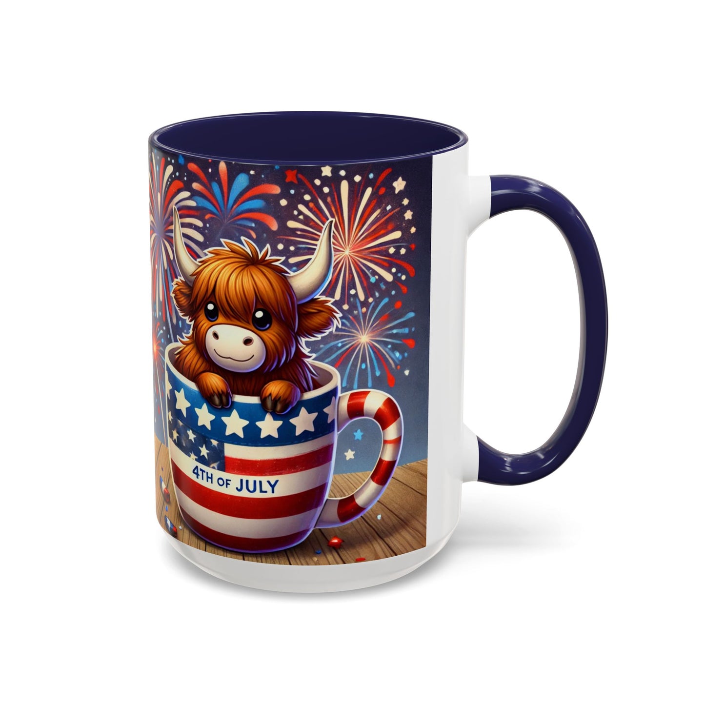 Cute 4th Of July Highland Cow