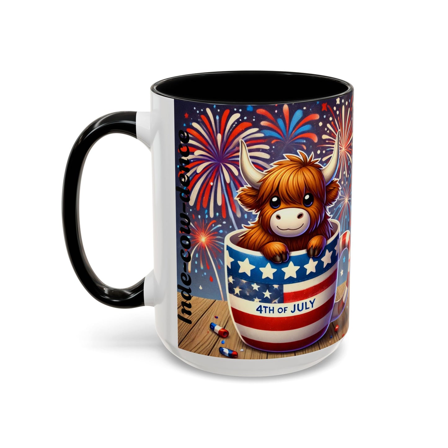 Cute 4th Of July Highland Cow
