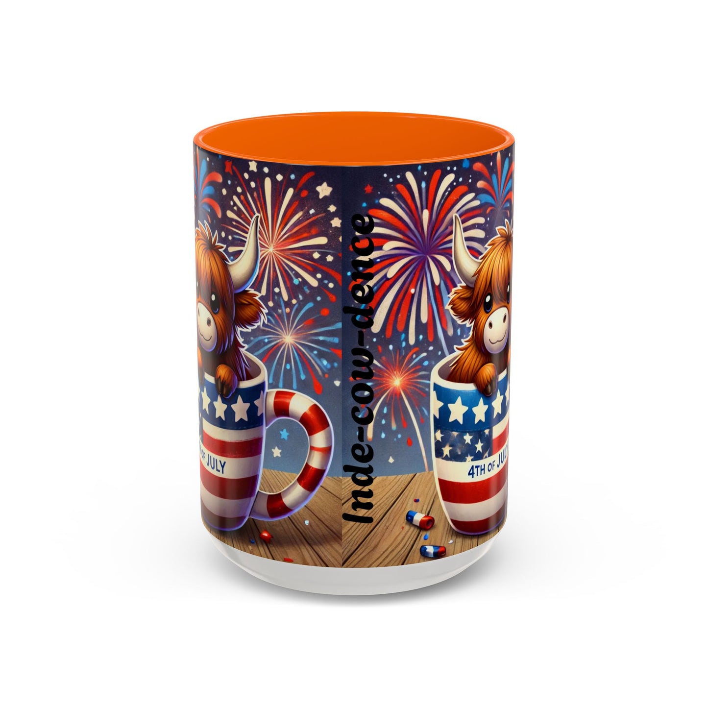 Cute 4th Of July Highland Cow