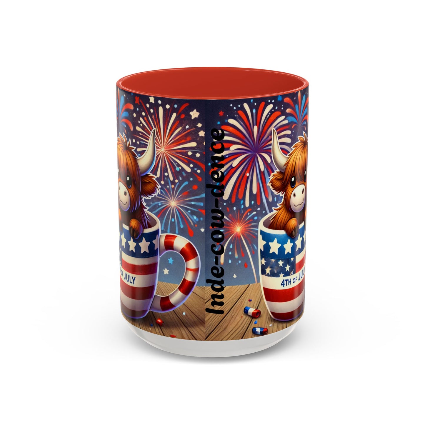 Cute 4th Of July Highland Cow