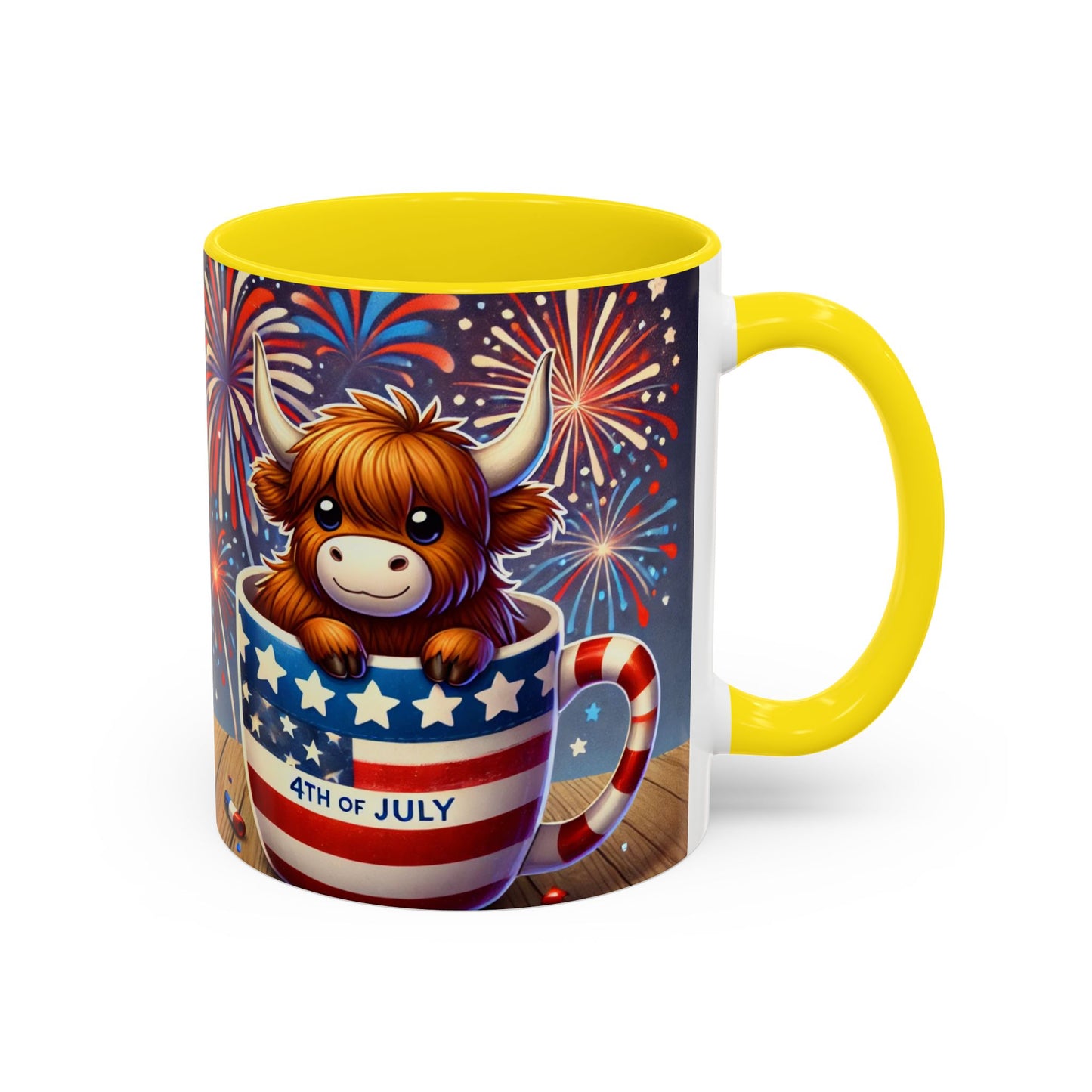 Cute 4th Of July Highland Cow
