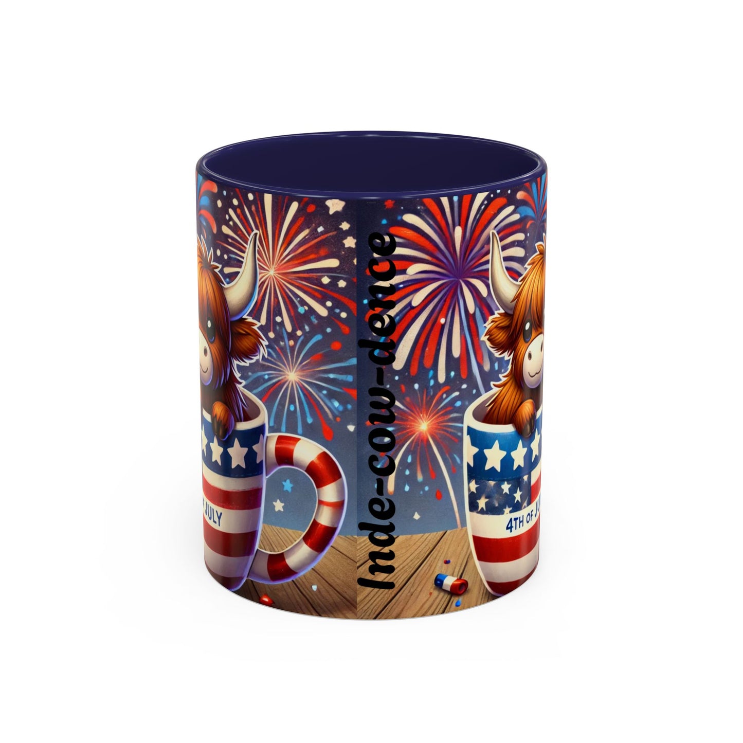 Cute 4th Of July Highland Cow